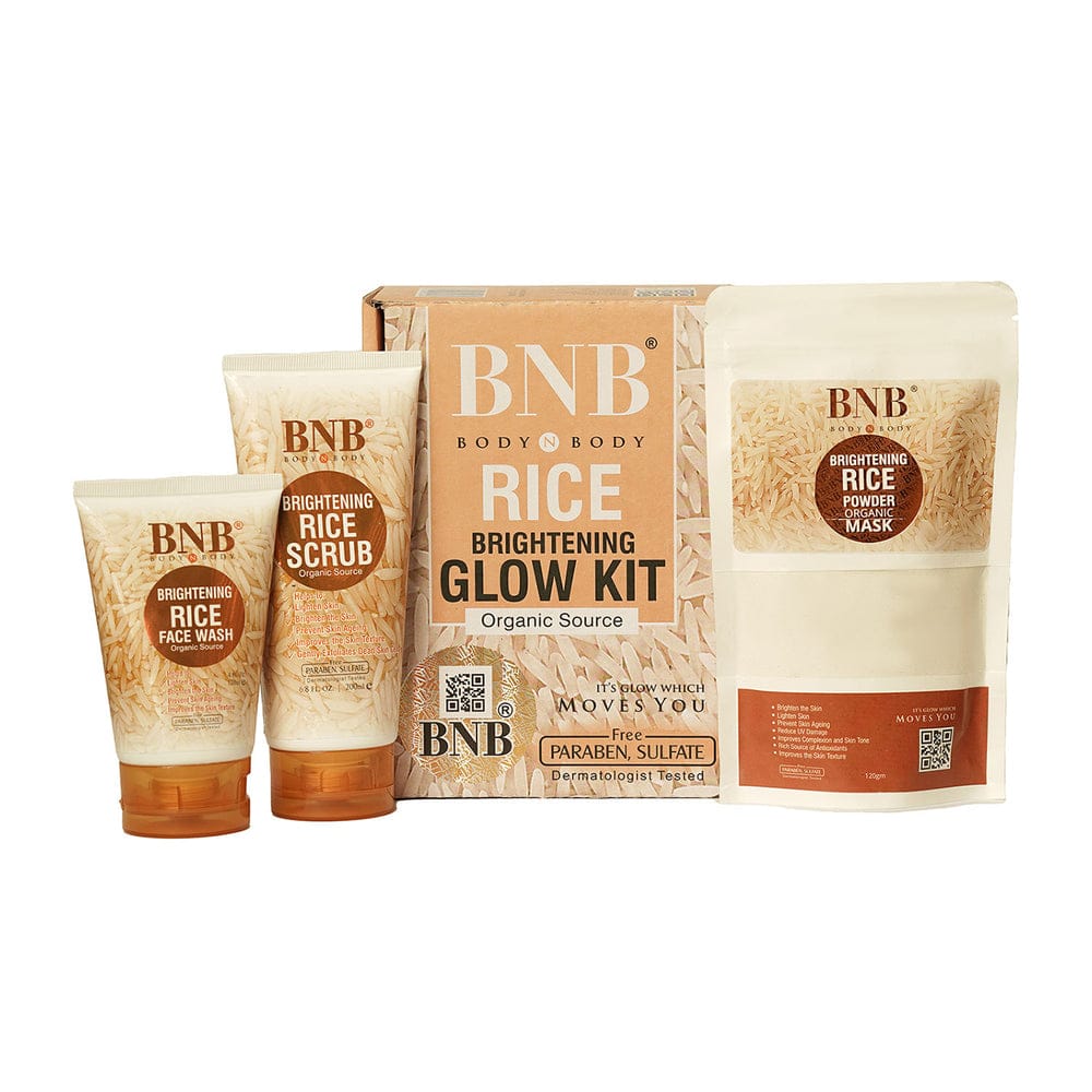 BnB 3 In 1 Rice Extract Kit Brightening Hydrating And Skin Repair Skincare Set Suitable For All Skin Types