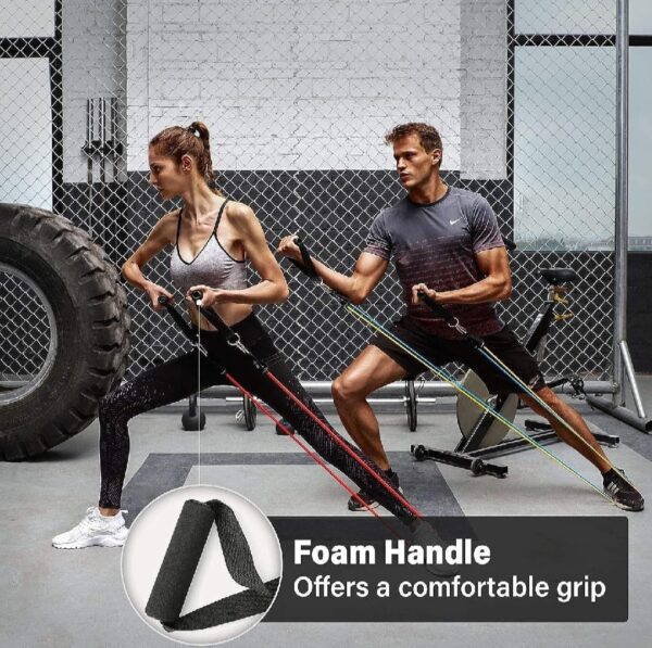 11 Piece Power Resistance Band Set Strength Training Yoga Sports Fitness Band Equipment for Men and Women - Image 7