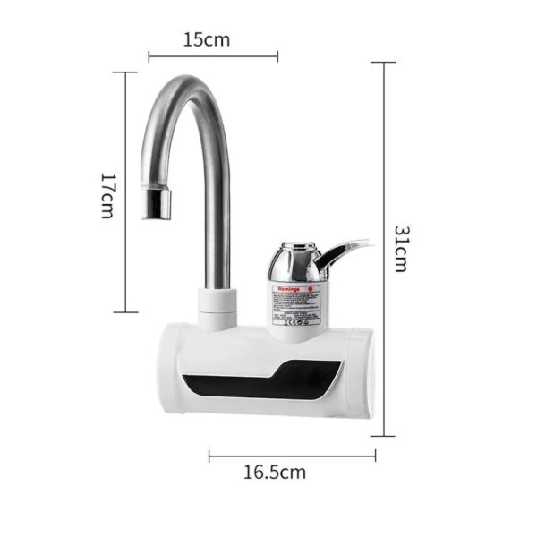 Electric Kitchen Water Heater Tap – Instant Hot Water Faucet | Fast Heating Tankless Faucet - Image 2