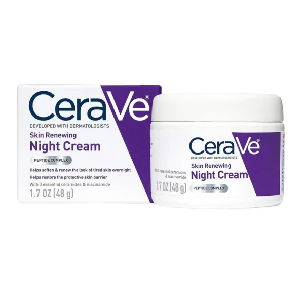 CeraVe 4 in 1 Skincare Kit Night Cream, Sunblock, Cleanser & Serum for Radiant Skin - Image 3